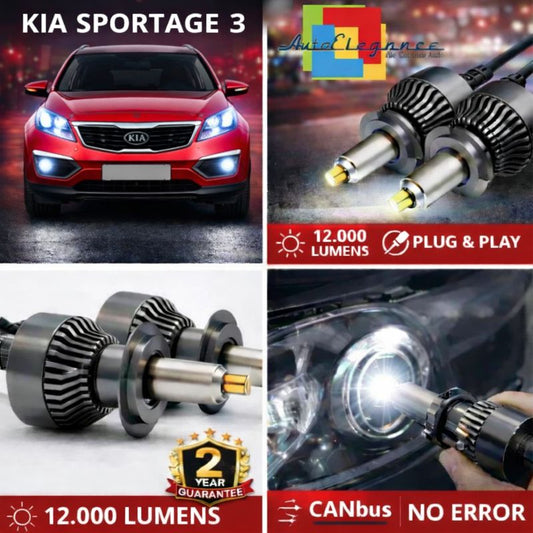 KIT LED per Kia Sportage 3 ANABAGLIANTI H7 CANBUS Bianco 6500K 360 gradi