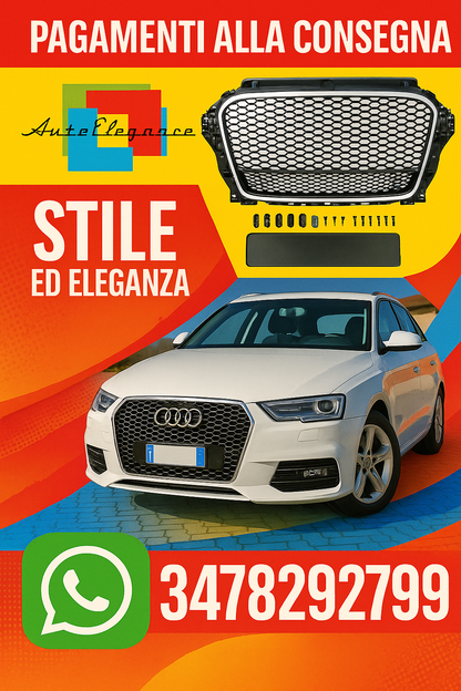 🔥 GRIGLIA  ADATTO PER AUDI A3 Lim / Sport   / Cabrio 12-16 LOOK DA CORSA  🔥