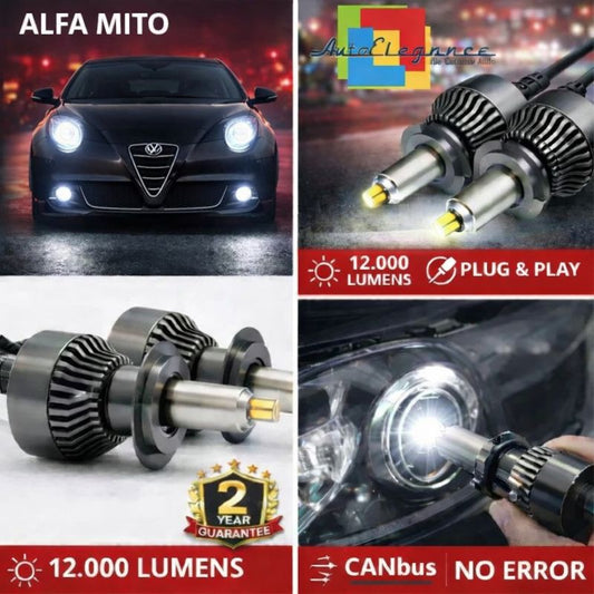 KIT LED per Alfa Romeo Mito ANABAGLIANTI H7 CANBUS Bianco 6500K 360 gradi