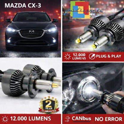 KIT LED per MAZDA CX-3 ANABAGLIANTI H7 CANBUS Bianco 6500K 360 gradi