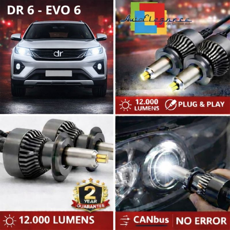 KIT LED per DR 6 - EVO 6 ANABAGLIANTI H7 CANBUS Bianco 6500K 360 gradi