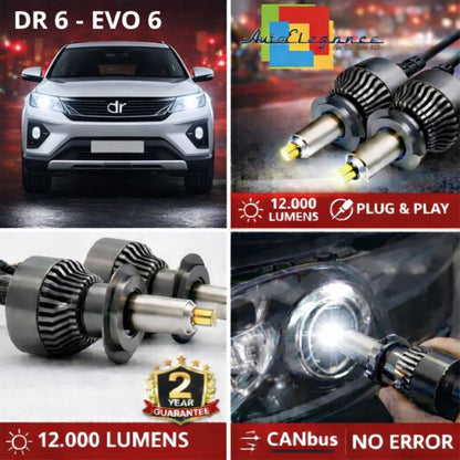 KIT LED per DR 6 - EVO 6 ANABAGLIANTI H7 CANBUS Bianco 6500K 360 gradi