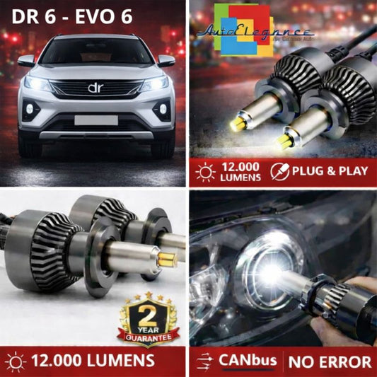 KIT LED per DR 6 - EVO 6 ANABAGLIANTI H7 CANBUS Bianco 6500K 360 gradi