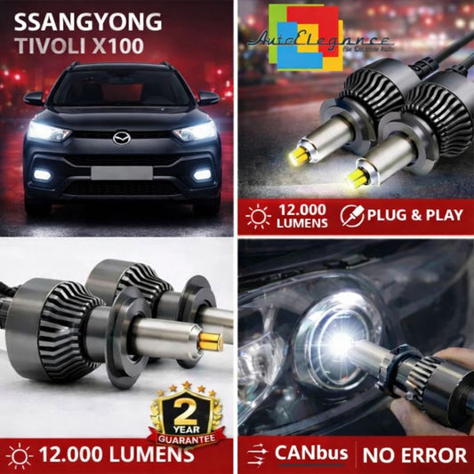 KIT LED per Ssangyong Tivoli X100 ANABAGLIANTI H7 CANBUS Bianco 6500K 360 gradi