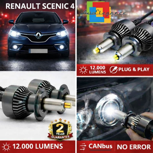KIT LED per Renault Scenic 4 ANABAGLIANTI H7 CANBUS Bianco 6500K 360 gradi