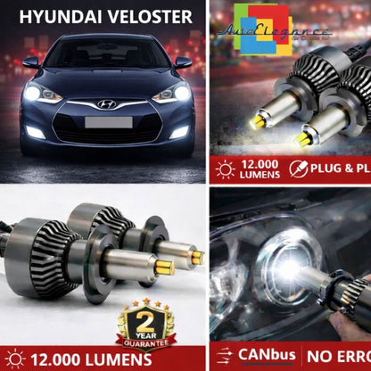 KIT LED per Hyundai Veloster ANABAGLIANTI H7 CANBUS Bianco 6500K 360 gradi