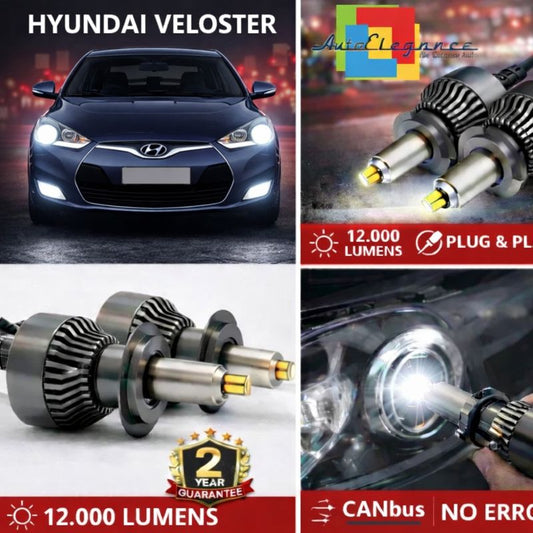 KIT LED per Hyundai Veloster ANABAGLIANTI H7 CANBUS Bianco 6500K 360 gradi