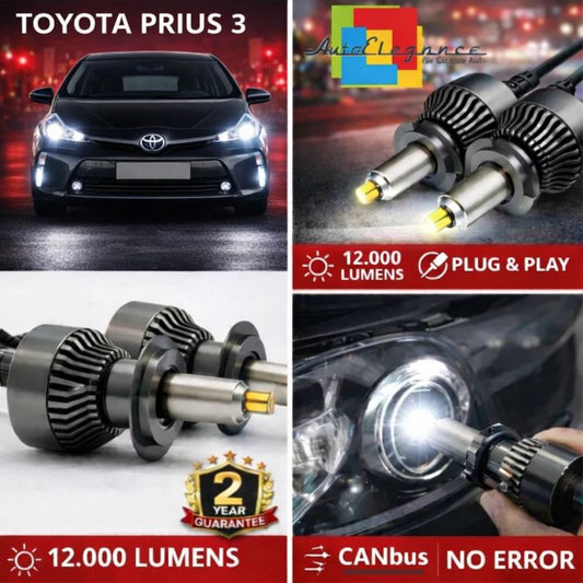 KIT LED per TOYOTA PRIUS 3 ANABAGLIANTI H7 CANBUS Bianco 6500K 360 gradi