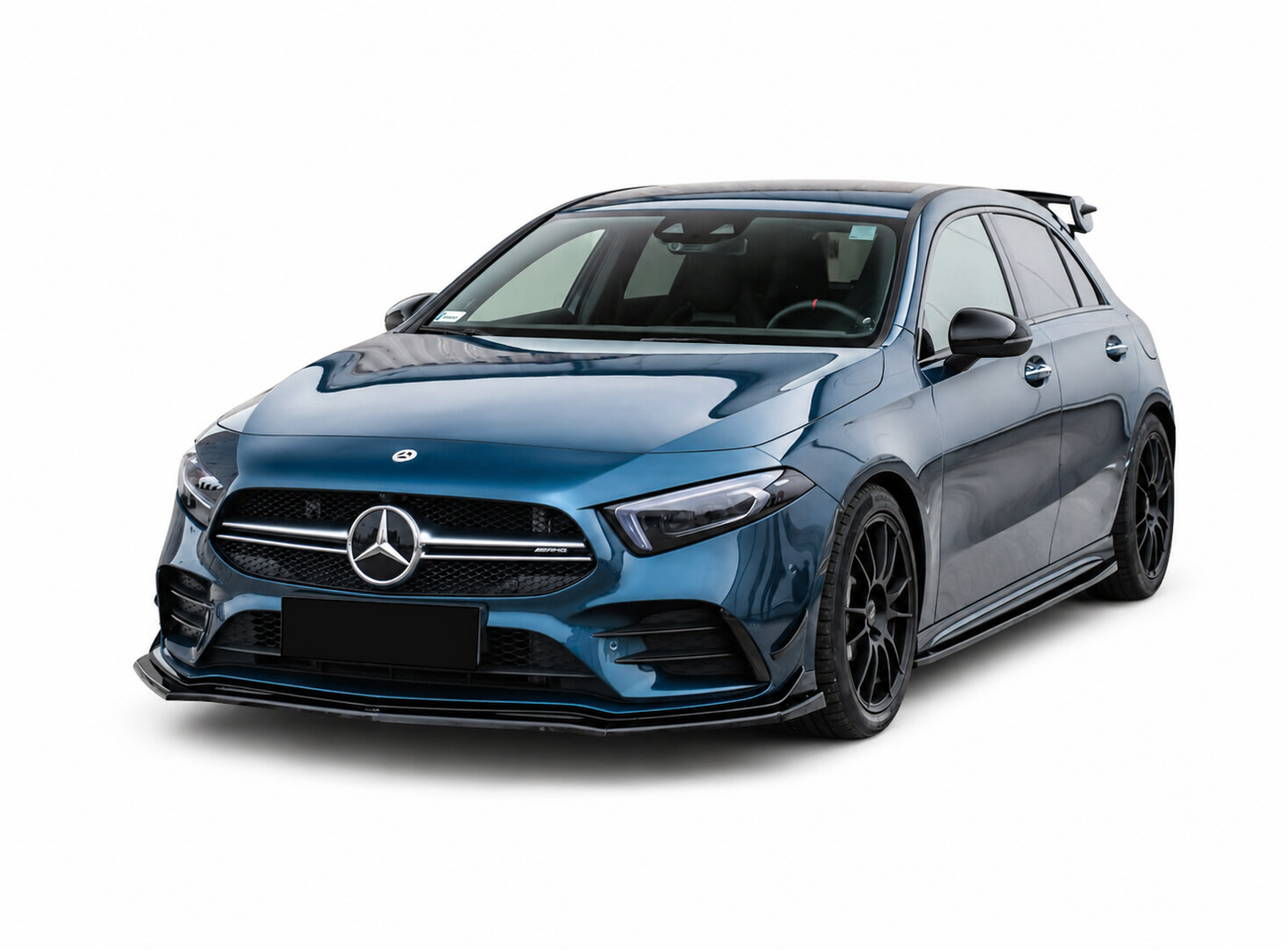 💫ART.0034 SOTTO MINIGONNE NERO LUCIDO PER MERCEDES CLASSE A W177💫
