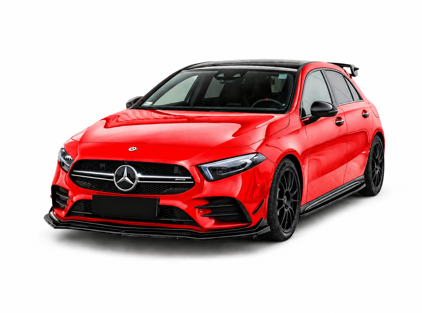 💫ART.0034 SOTTO MINIGONNE NERO LUCIDO PER MERCEDES CLASSE A W177💫