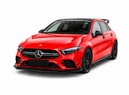 💫ART.0034 SOTTO MINIGONNE NERO LUCIDO PER MERCEDES CLASSE A W177💫