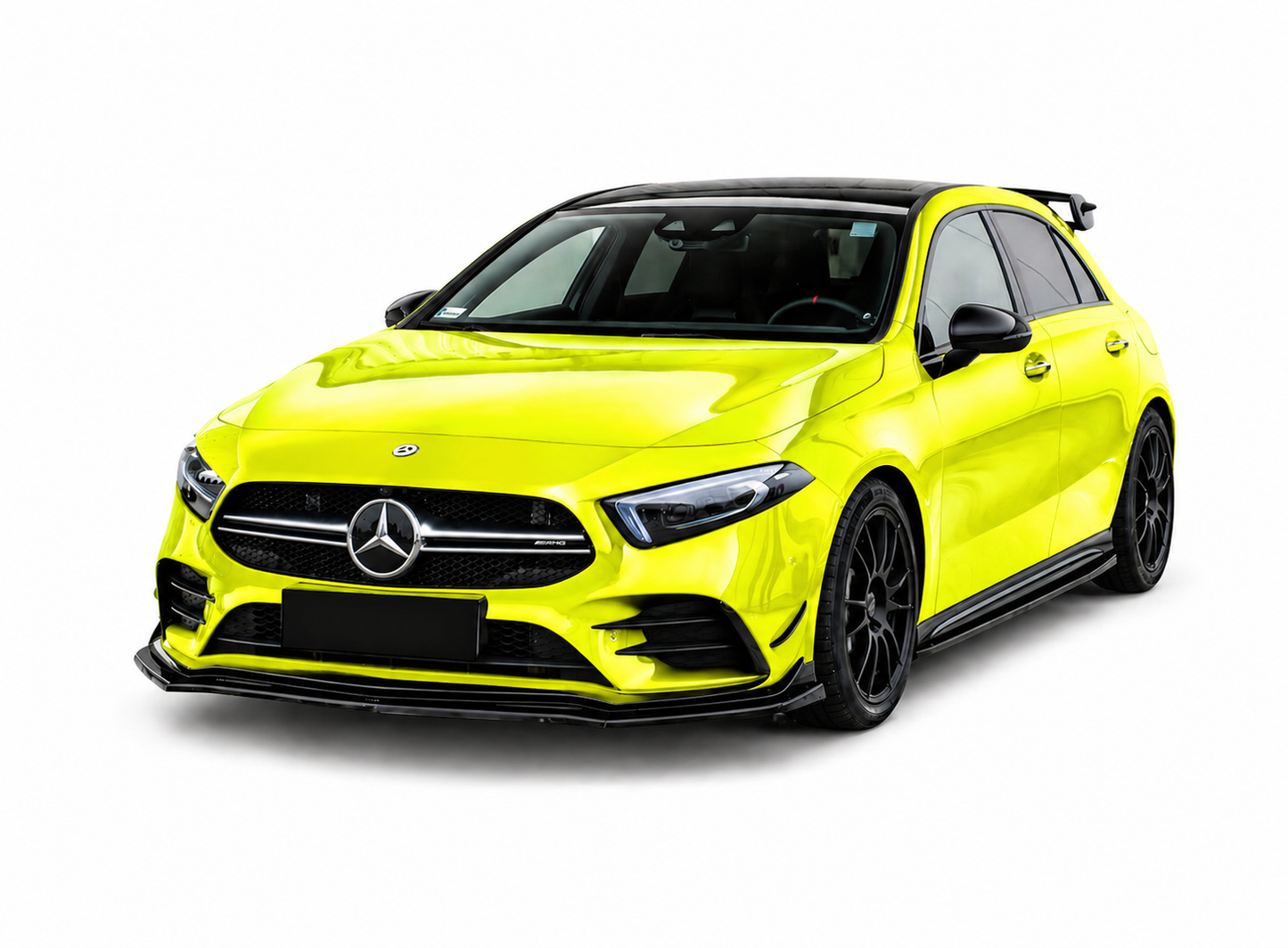 💫ART.0034 SOTTO MINIGONNE NERO LUCIDO PER MERCEDES CLASSE A W177💫