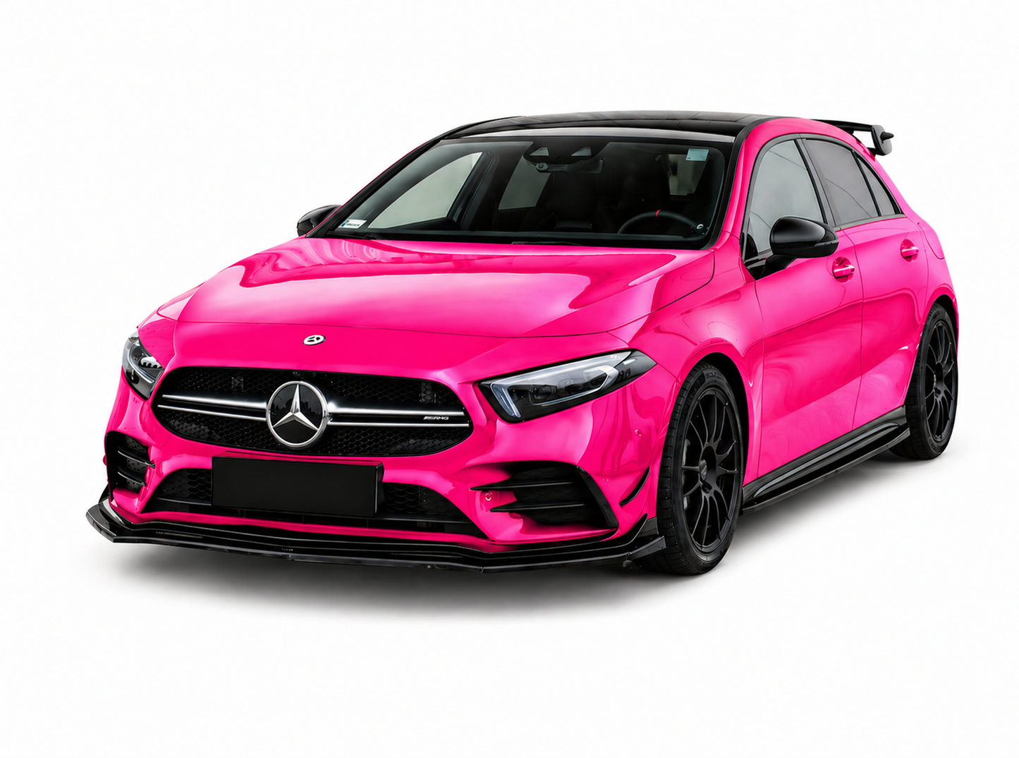 💫ART.0034 SOTTO MINIGONNE NERO LUCIDO PER MERCEDES CLASSE A W177💫
