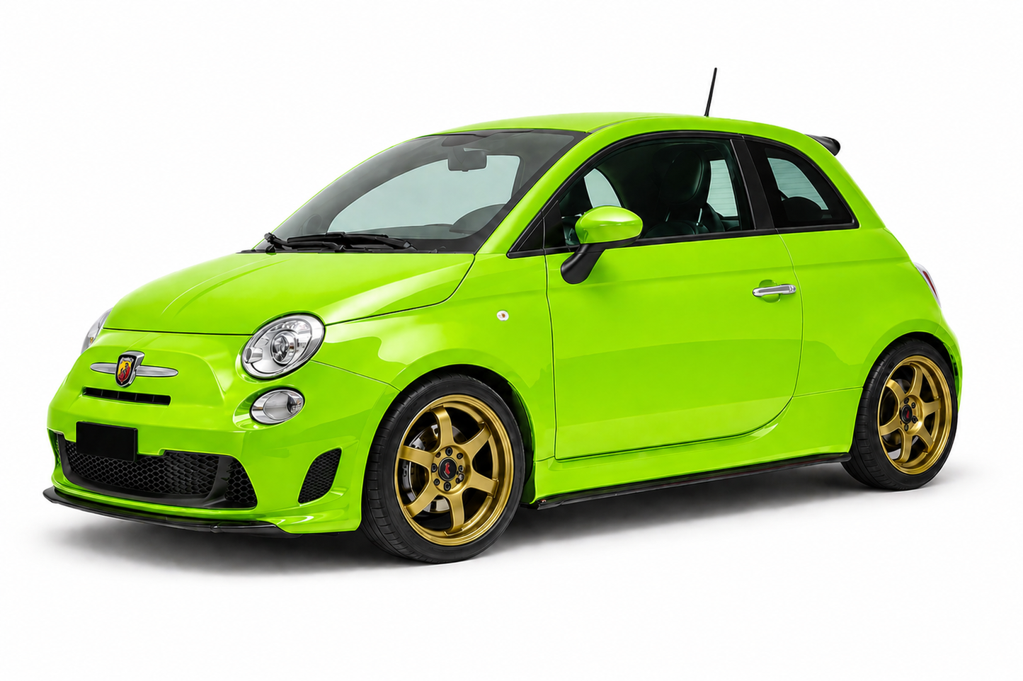 💫Sotto Minigonne adatto per fiat 500 Nero Lucido💫