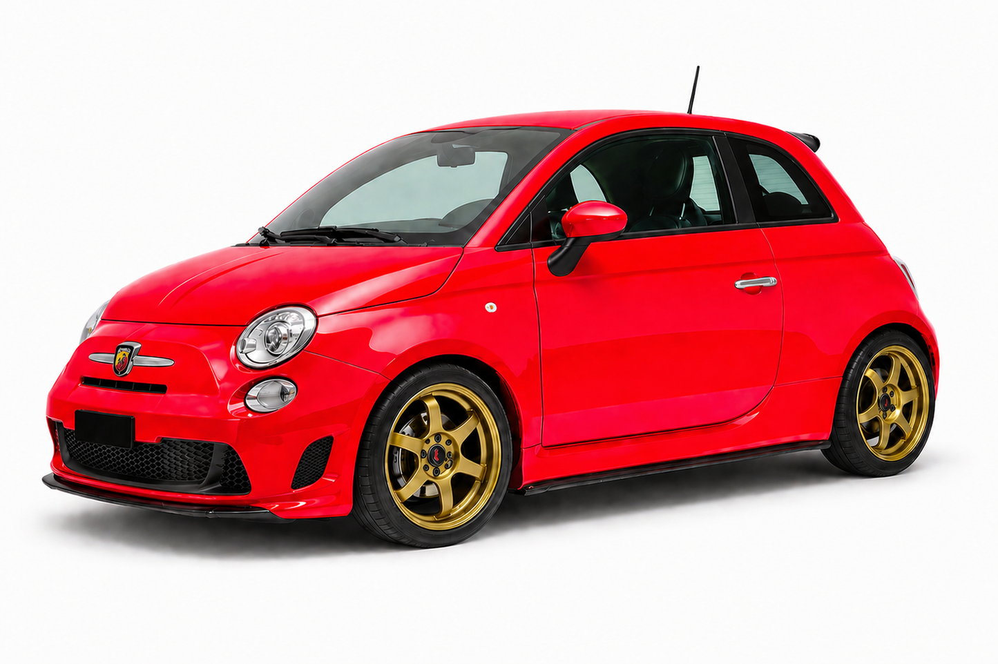 💫Sotto Minigonne adatto per fiat 500 Nero Lucido💫