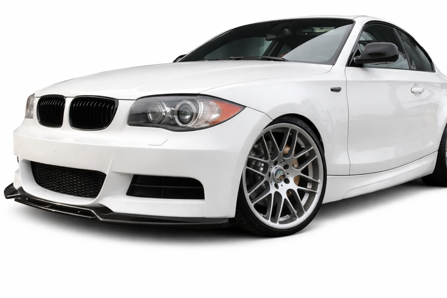 💫Splitter Anteriore Nero Lucido in ABS per BMW Serie 1 E82 E88 M-Pack💫