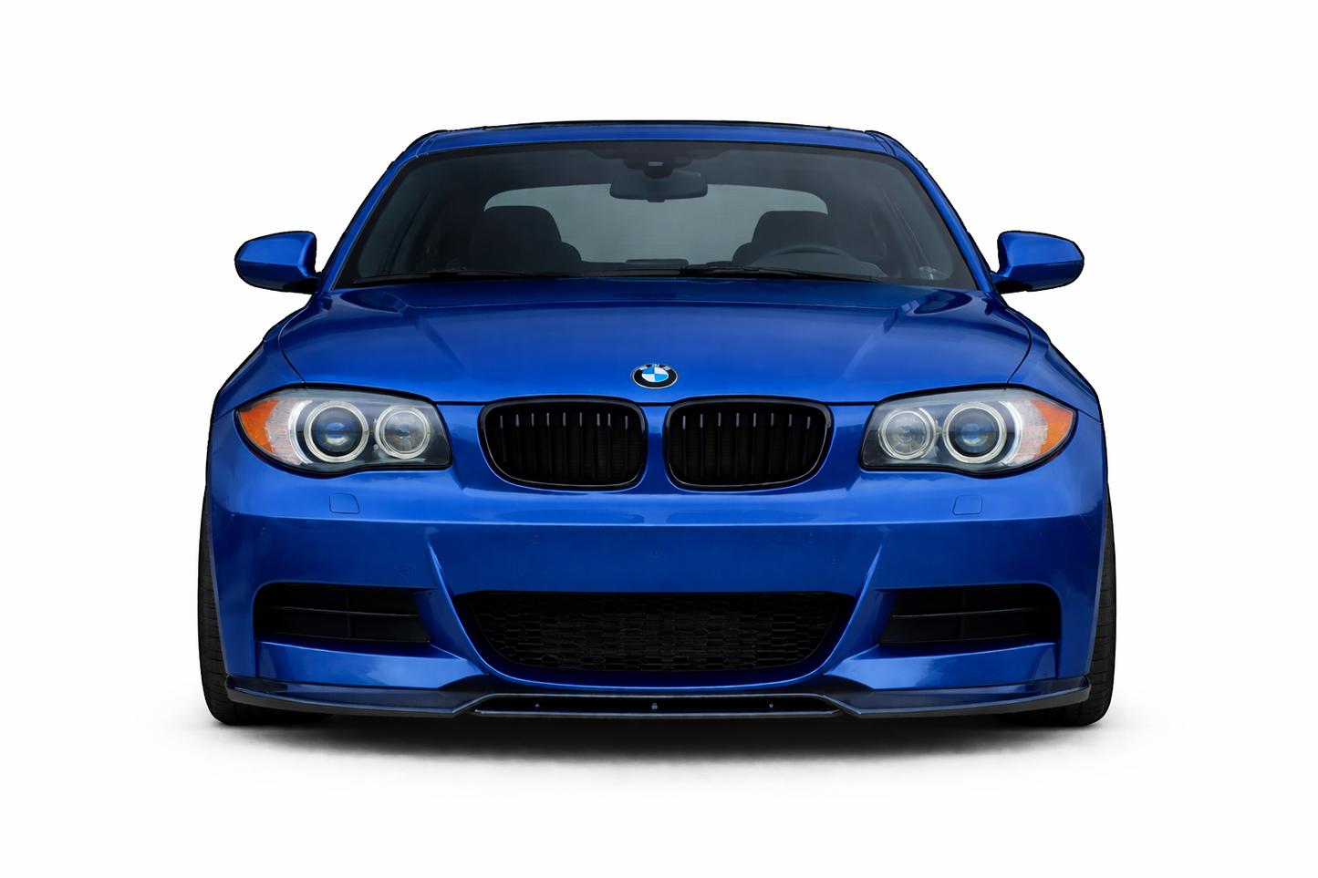💫Splitter Anteriore Nero Lucido in ABS per BMW Serie 1 E82 E88 M-Pack💫