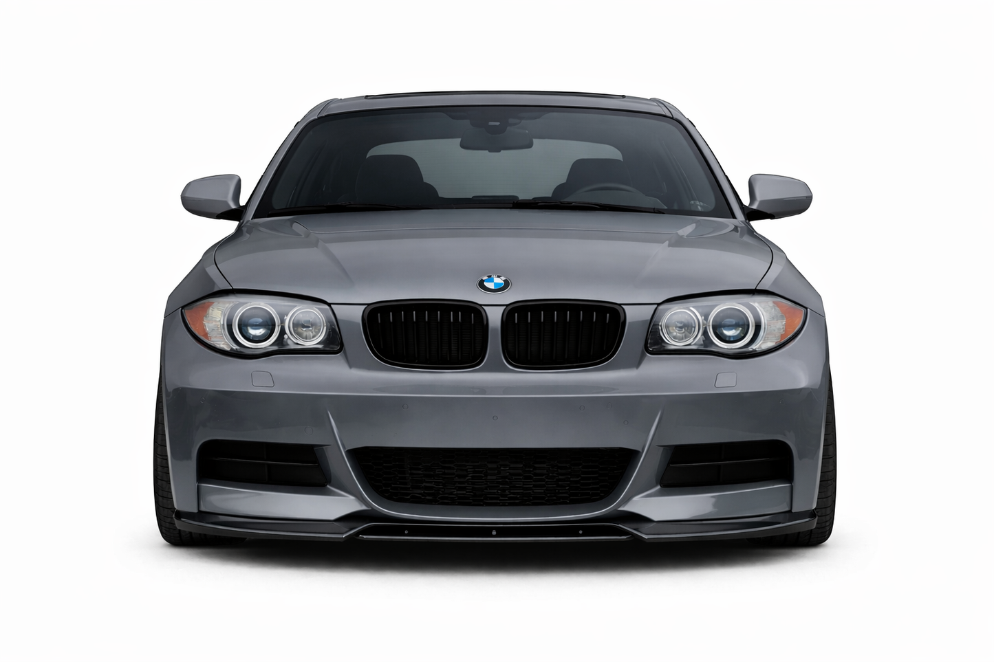 💫Splitter Anteriore Nero Lucido in ABS per BMW Serie 1 E82 E88 M-Pack💫