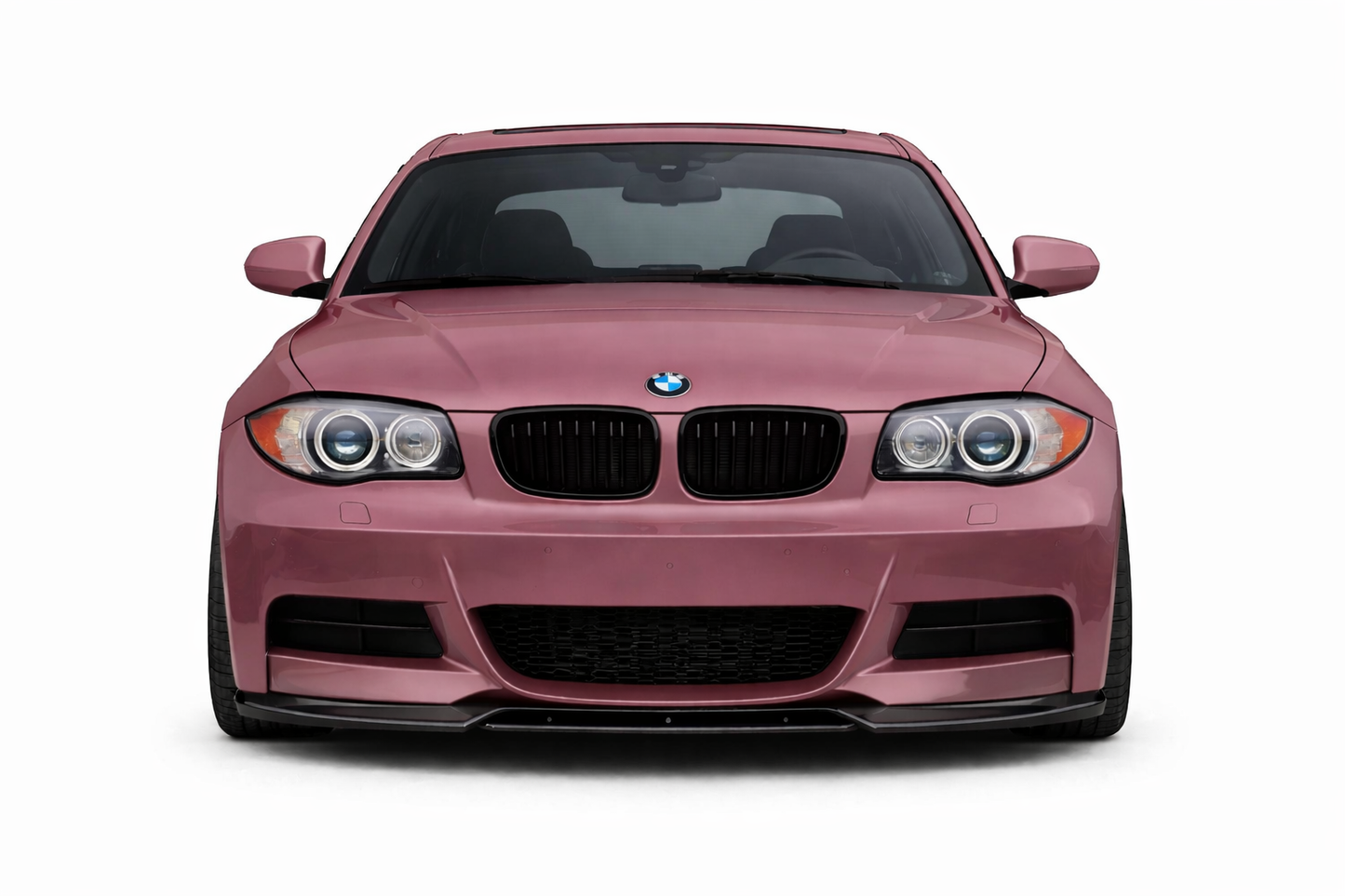 💫Splitter Anteriore Nero Lucido in ABS per BMW Serie 1 E82 E88 M-Pack💫