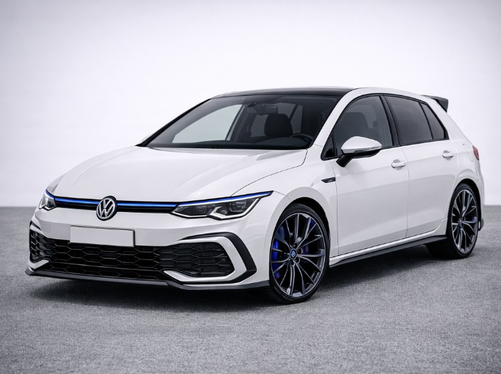 💫ART.8408 Griglia Anteriore con Striscia Luminosa Blue Line senza LED per VW Golf MK8 R Style💫