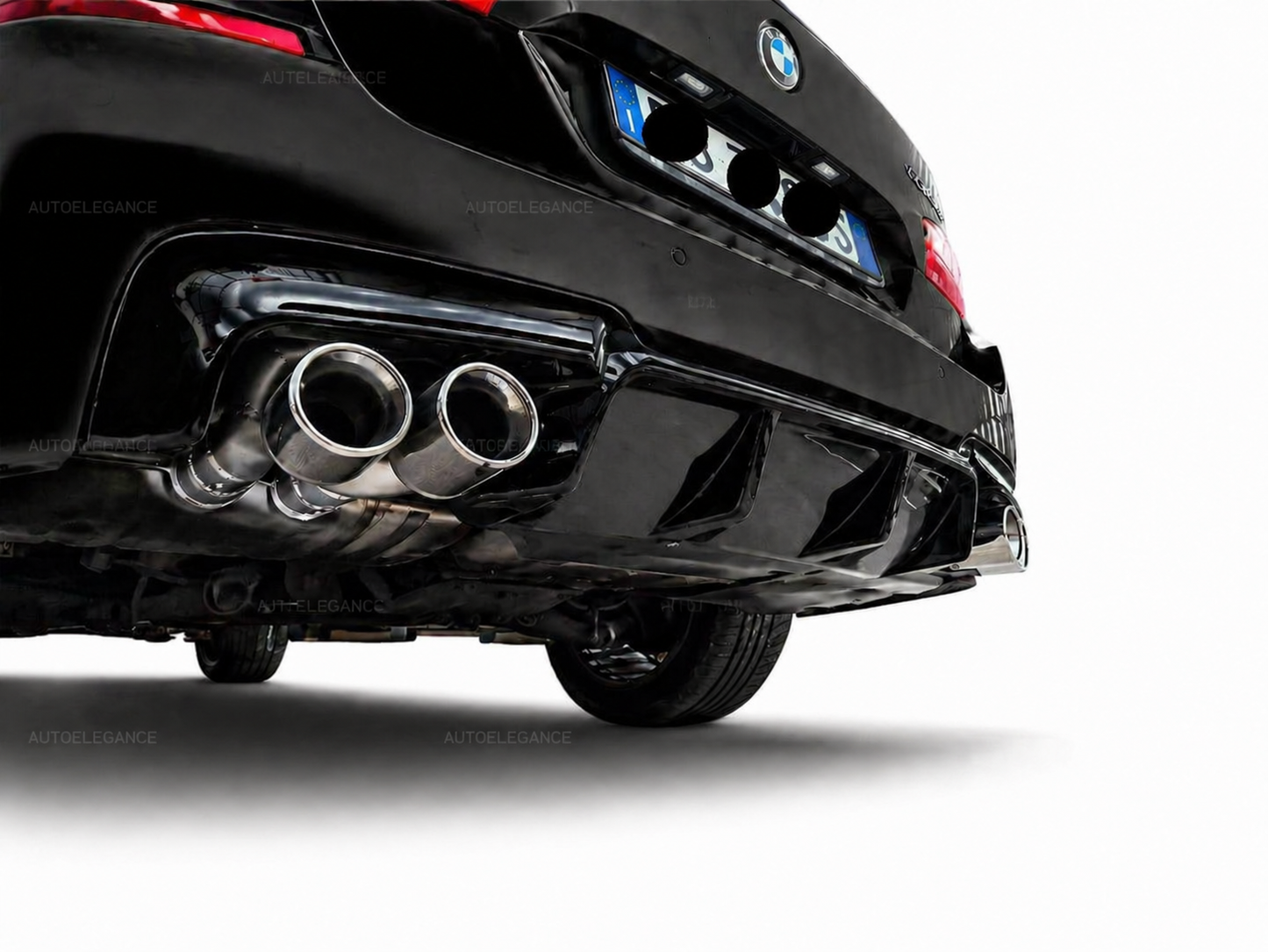 💫ART. 0086 Diffusore Posteriore Nero Lucido per  BMW Serie 5 F10 F11💫