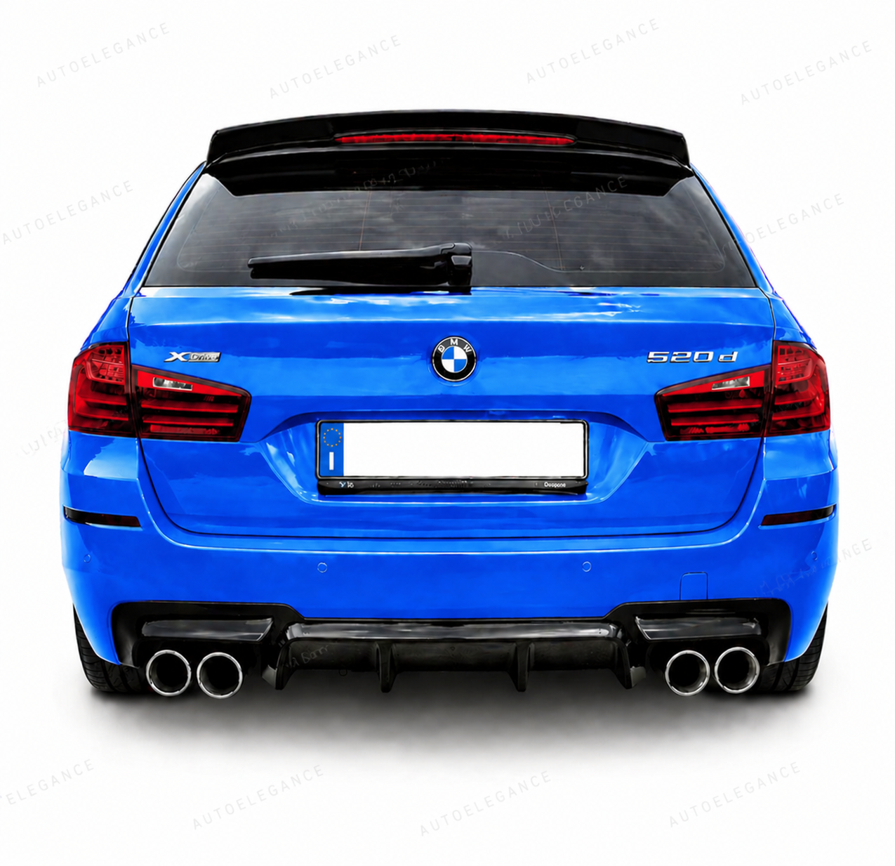 💫ART. 0086 Diffusore Posteriore Nero Lucido per  BMW Serie 5 F10 F11💫