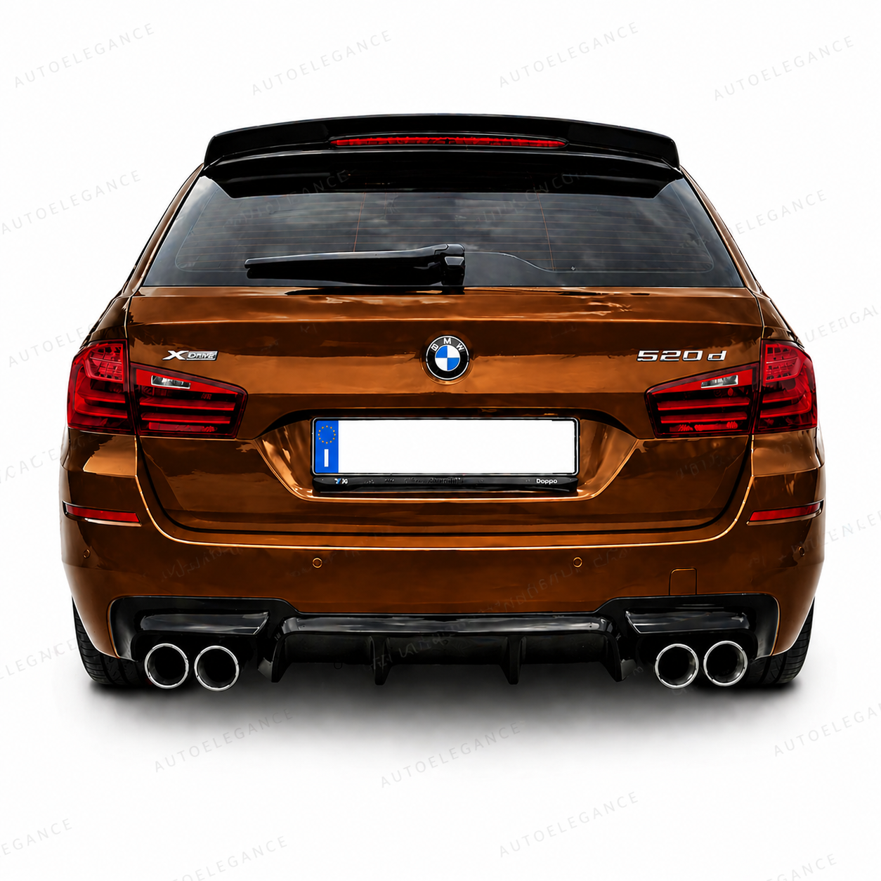 💫ART. 0086 Diffusore Posteriore Nero Lucido per  BMW Serie 5 F10 F11💫