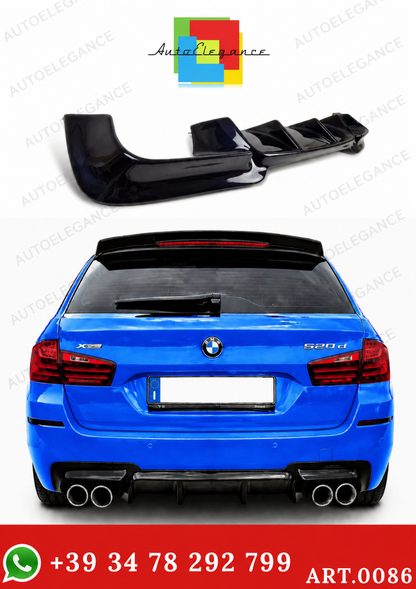 💫ART. 0086 Diffusore Posteriore Nero Lucido per  BMW Serie 5 F10 F11💫