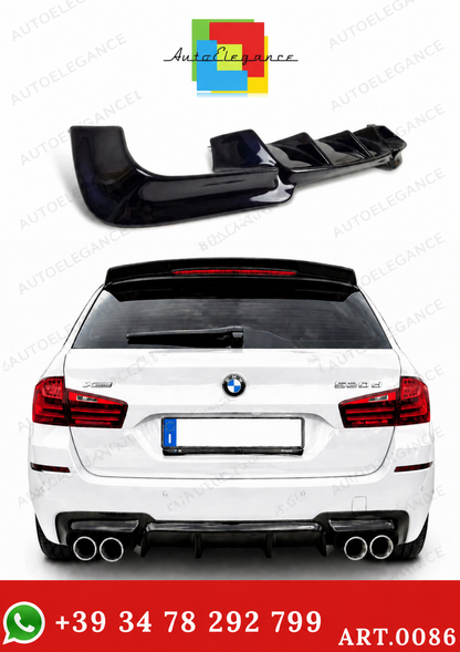 💫ART. 0086 Diffusore Posteriore Nero Lucido per  BMW Serie 5 F10 F11💫