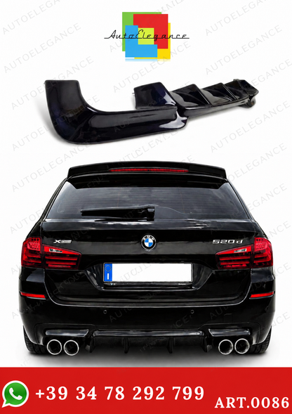 💫ART. 0086 Diffusore Posteriore Nero Lucido per  BMW Serie 5 F10 F11💫
