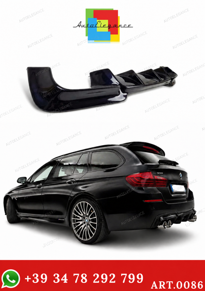 💫ART. 0086 Diffusore Posteriore Nero Lucido per  BMW Serie 5 F10 F11💫