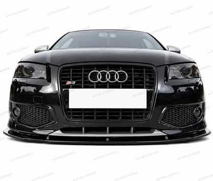 💫Splitter Anteriore Per AUDI S3 8P 2003-2007 Pre-Facelift Nero Lucido💫