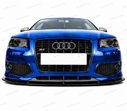 💫Splitter Anteriore Per AUDI S3 8P 2003-2007 Pre-Facelift Nero Lucido💫