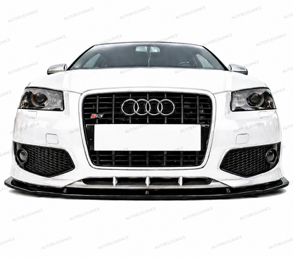 💫Splitter Anteriore Per AUDI S3 8P 2003-2007 Pre-Facelift Nero Lucido💫