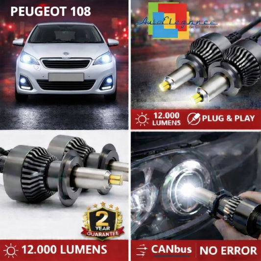 KIT LED per Peugeot 108 ANABAGLIANTI H7 CANBUS Bianco 6500K 360 gradi