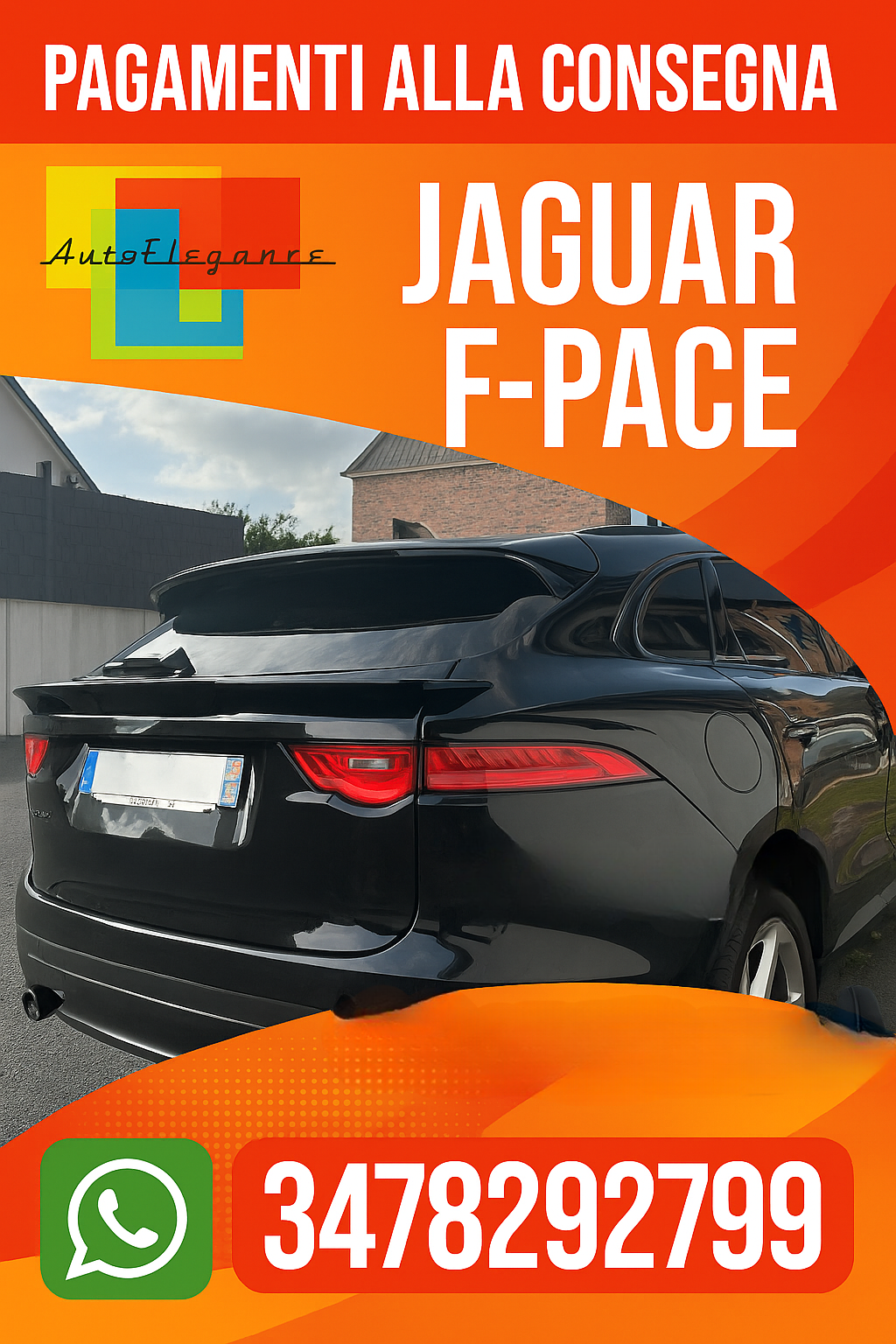 🔥JAGUAR F-PACE SPOILER SUL COFANO LOOK SPORTIVO🔥