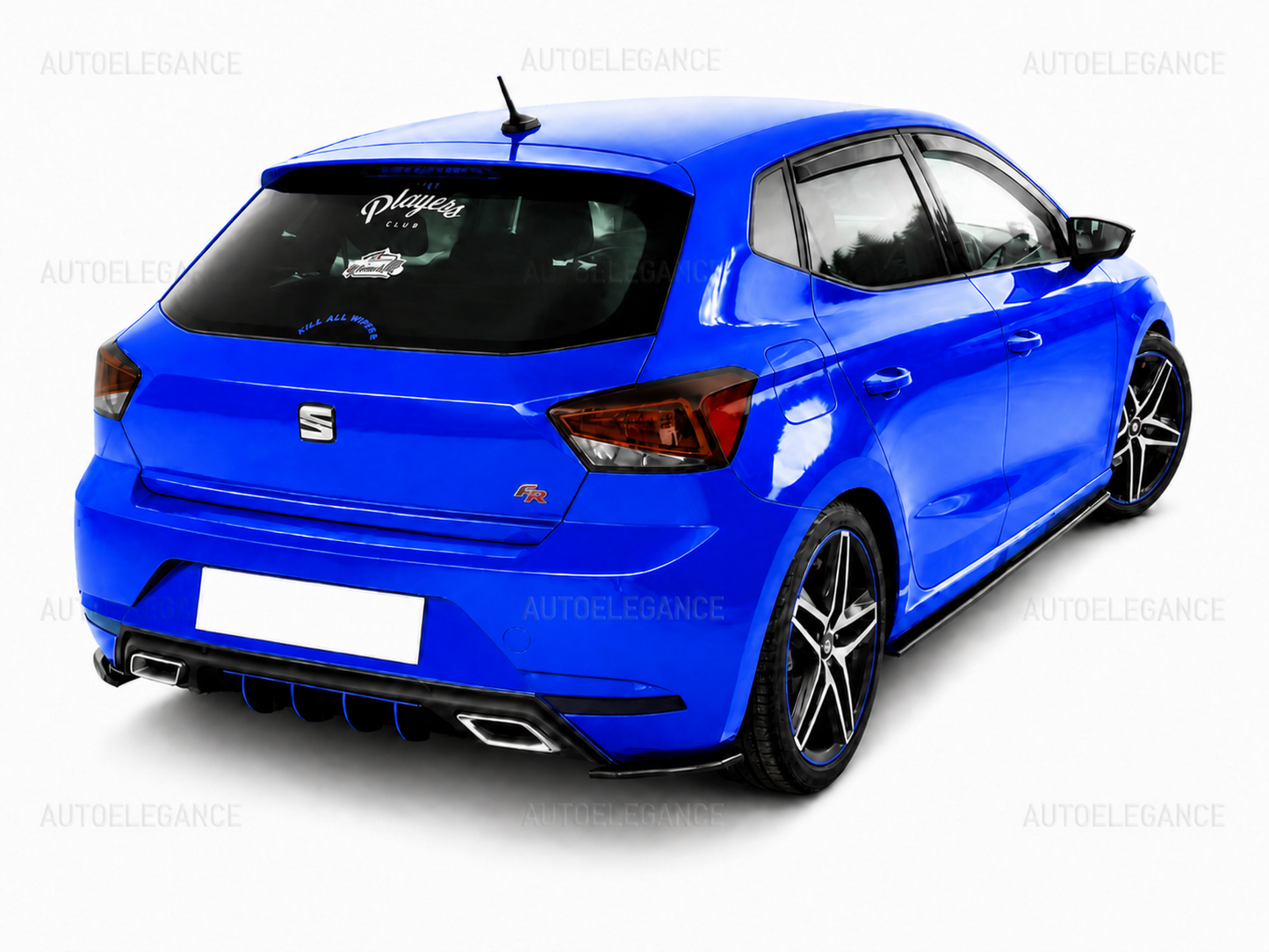💫ART.9752 SOTTO MINIGONNE PER SEAT IBIZA V5 NERO LUCIDO💫