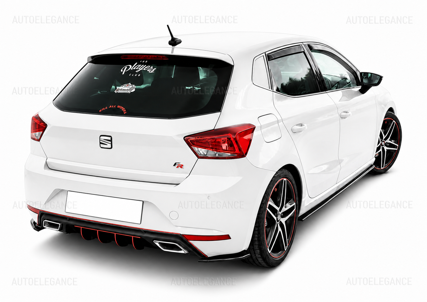 💫ART.9752 SOTTO MINIGONNE PER SEAT IBIZA V5 NERO LUCIDO💫