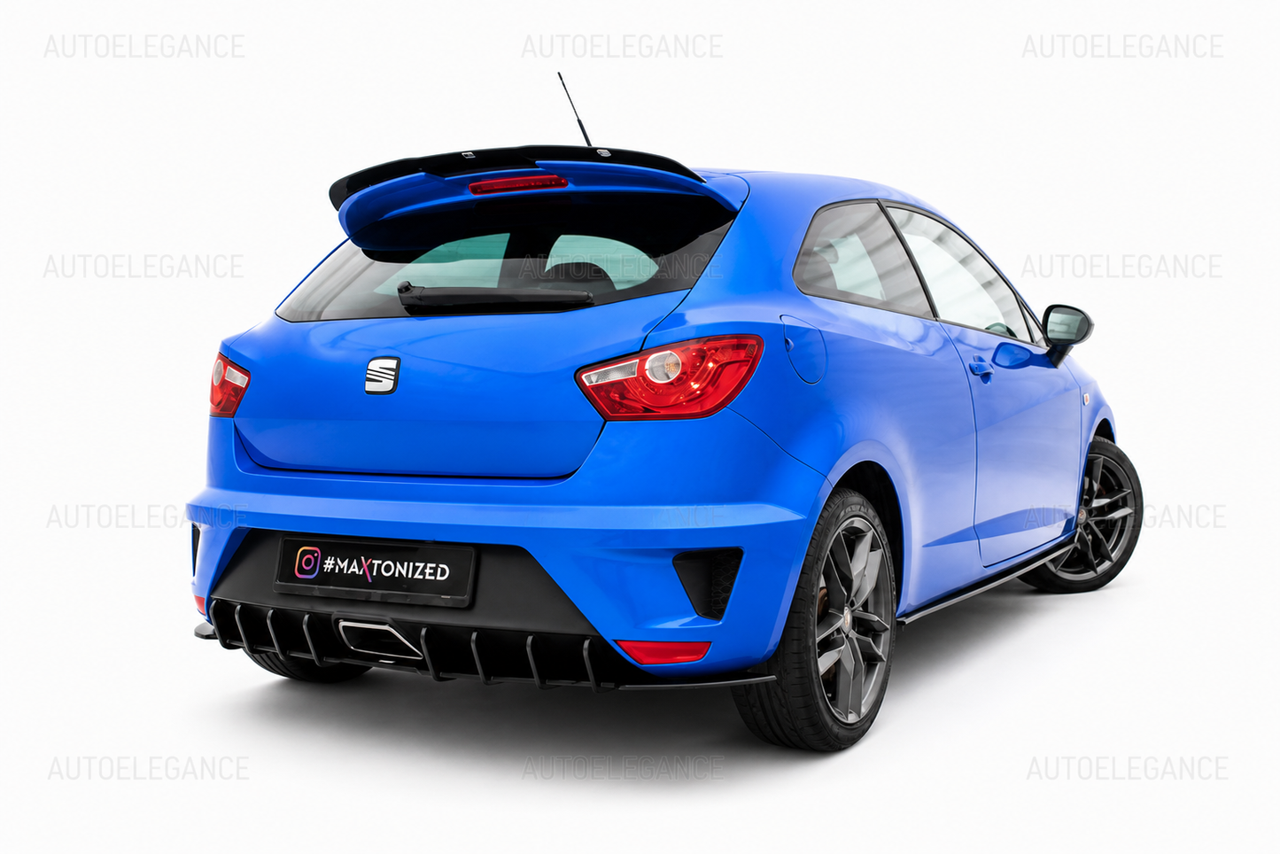 💫ART.9754 DIFFUSORE POSTERIORE SEAT IBIZA 4 SPORT-COUPE  NERO OPACO💫