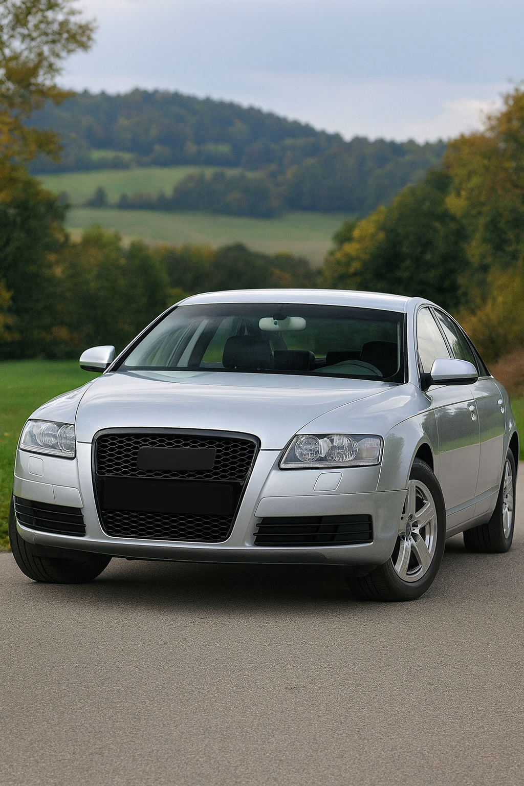 ✨ART.5619 GRIGLIA SPORT GLOSSY BLACK ADATTO PER AUDI A6 (C6) 04.04-08✨