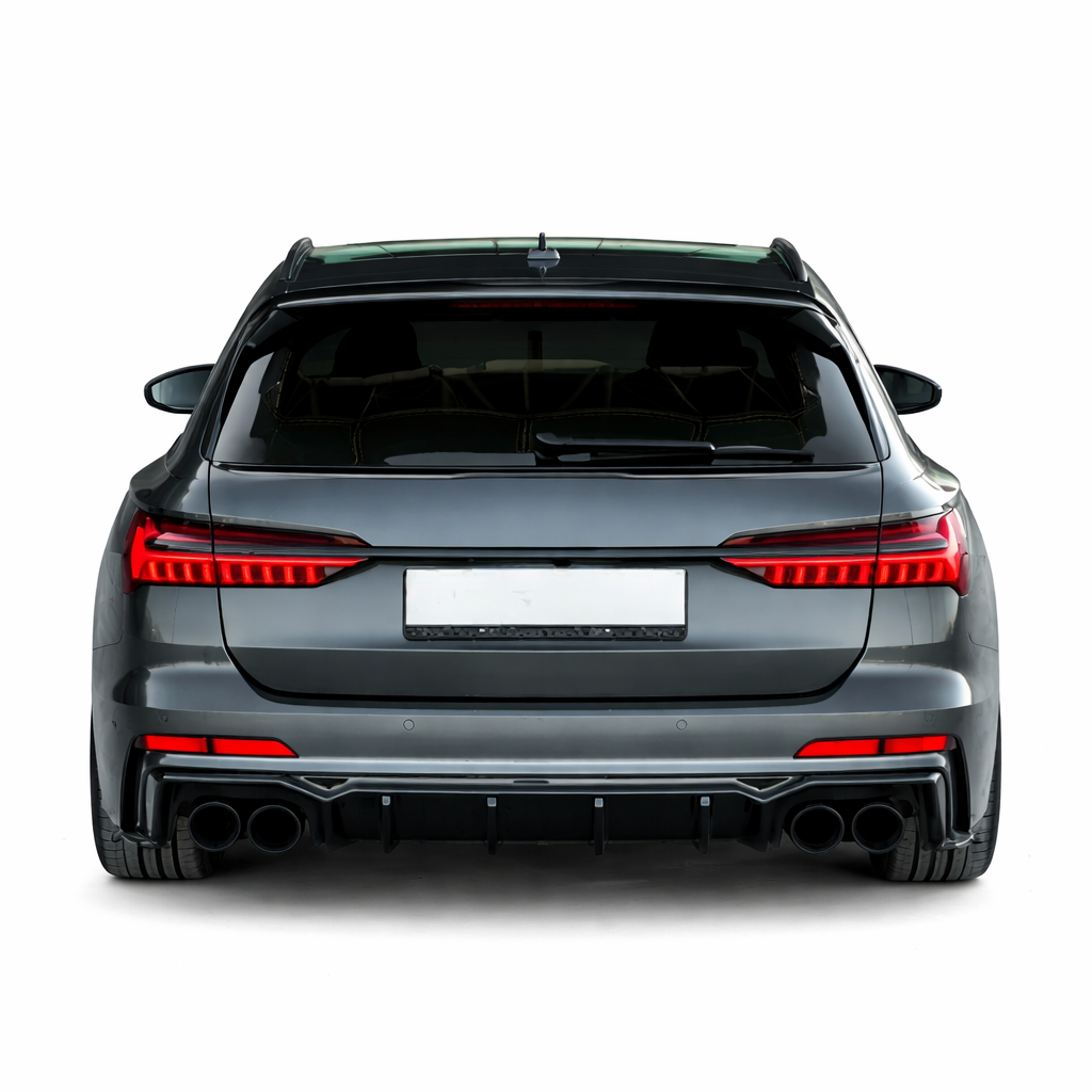 💕ART.1852 SPOILER AUDI  A6 C8 2019+ AVANT S6 SLINE NERO LUCIDO ALA💕