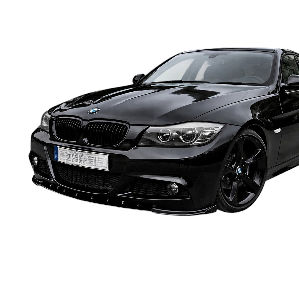 🔥ART.9496 SPLITTER ANTERIORE BMW E90 LCI IN PLASTICA NERO LUCIDO 2008-2011🔥