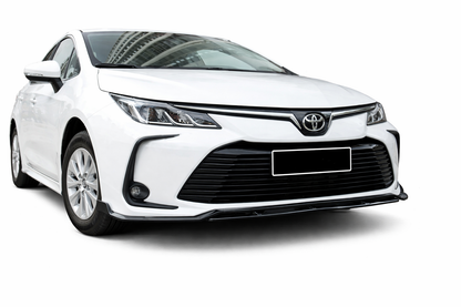 💕ART.1059 SPLITTER TOYOTA COROLLA XII 2020+ STANDARD NERO LUCIDO 3 PEZZI💕