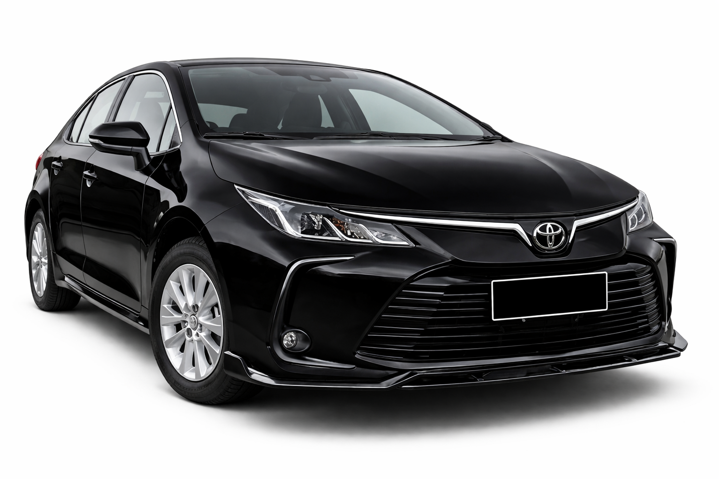 💕ART.1059 SPLITTER TOYOTA COROLLA XII 2020+ STANDARD NERO LUCIDO 3 PEZZI💕