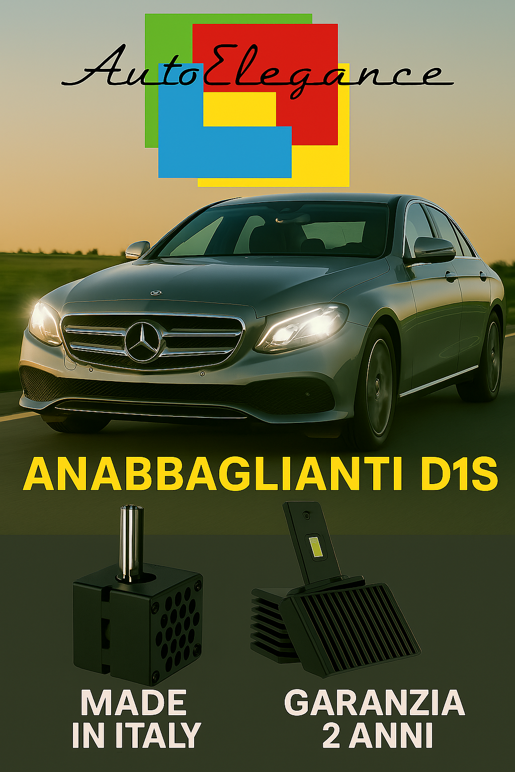 ❤️ KIT LED D1S 6000K BIANCO GHIACCIO ANABBAGLIANTI PER  MERCEDES CLASSE E ❤️