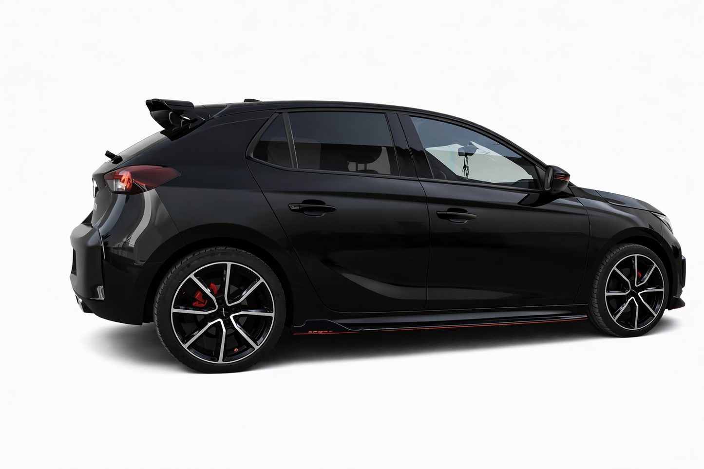 🔥ART.0651 SPOILER ADATTO PER OPEL CORSA F 2019+ NERO LUCIDO🔥
