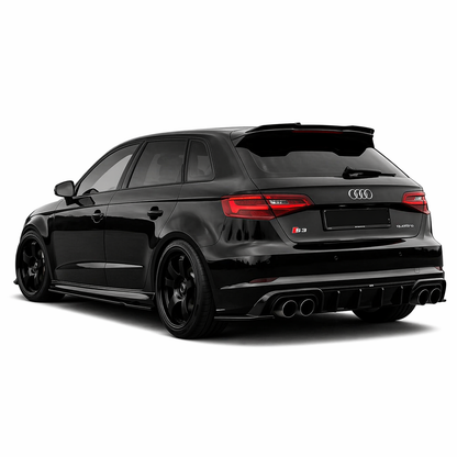 🔥ART.2150 DIFFUSORE ADATTO PER AUDI A3 8V 2012-2016 SLINE S3 NERO LUCIDO🔥