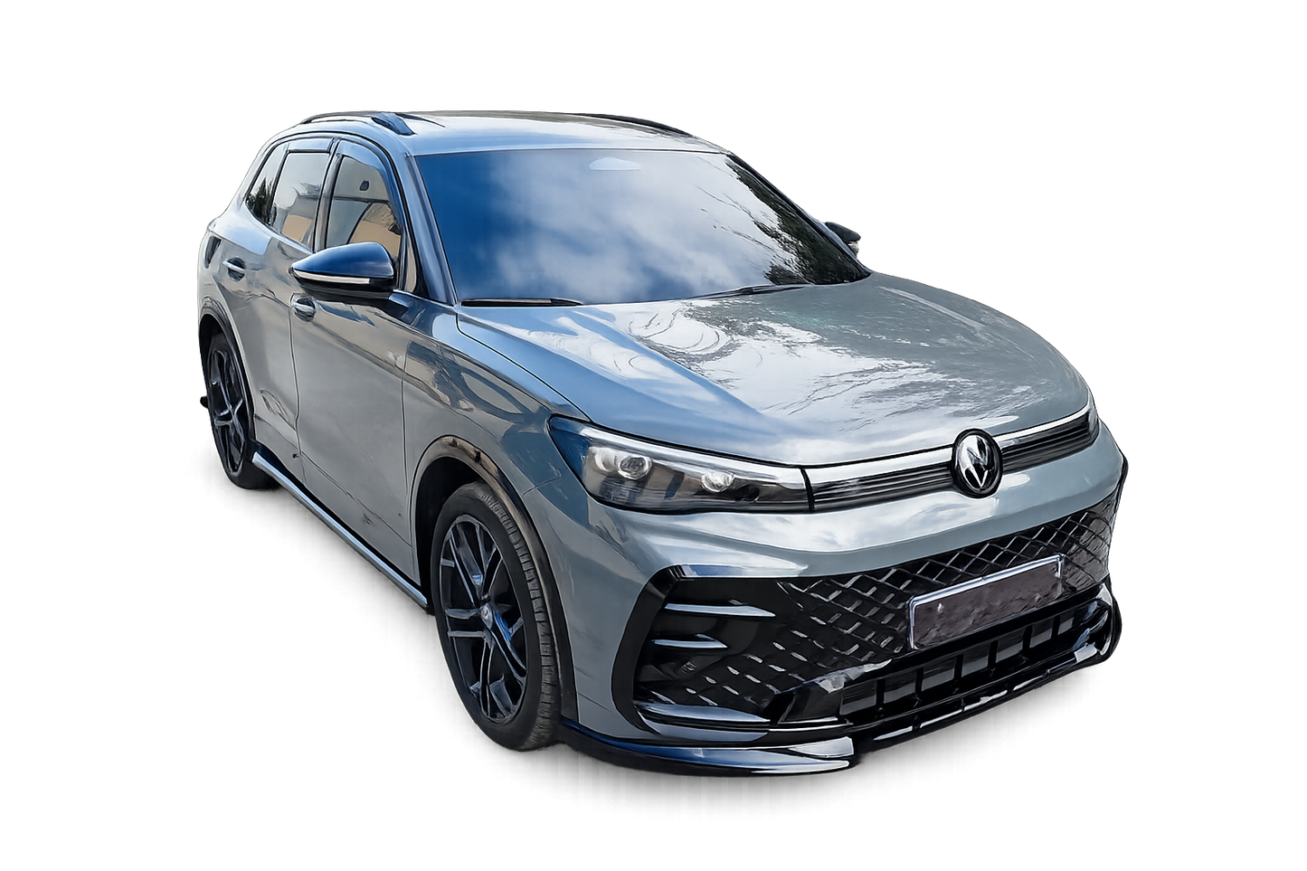 💕ART.9555 SPLITTER Volkswagen Tiguan Mk3 R-Line NERO  LUCIDO💕