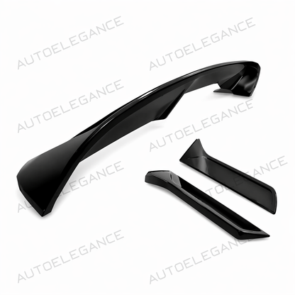 💕ART.9552 SPOILER+DEFLETTORI LATERALI 3PZ SEAT LEON MK3 NERO LUCIDO 💕