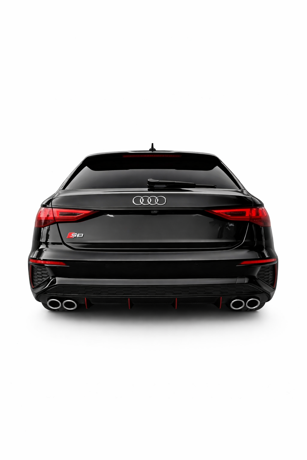 💕ART. 1085 DIFFUSORE AUDI A3 8Y 2020-2024  LOOK S3 NERO LUCIDO  💕